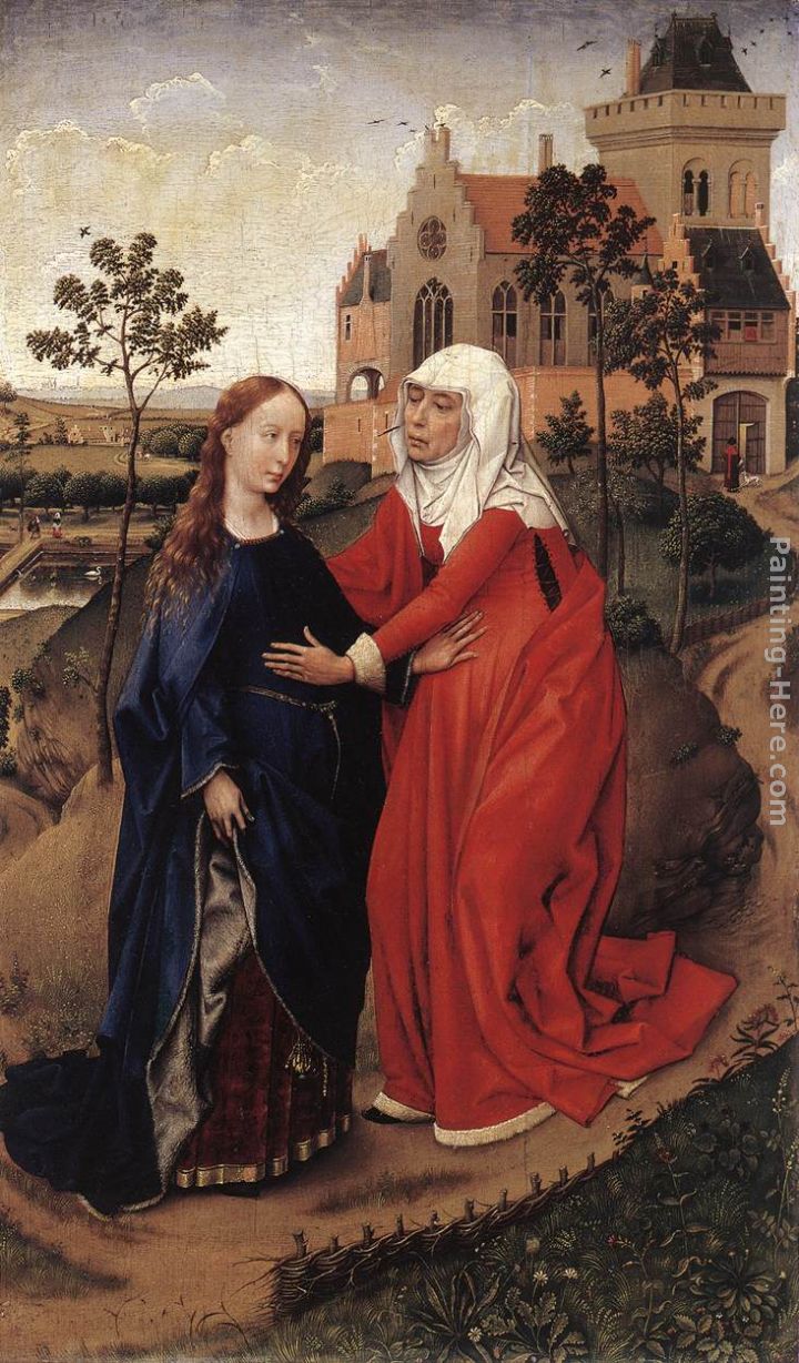 Visitation painting - Rogier van der Weyden Visitation art painting
